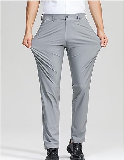 Generic Flexcomfy Mens Pants, Flexcomfy High Waist Straight Fit Stretch Pants, Lightweight Casual Work Pants Golf Trousers3