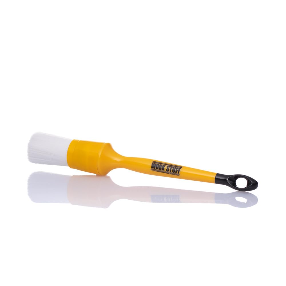 Work Stuff Detailing Brush - Albino 24mm – Premium Soft Detailing Brush with White Synthetic Bristles – Safe Interior & Prewash Versatile Brush for Leather, Trim & Motorcycles-image-47