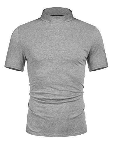 Image of Poriff Men's Casual Slim Fit Basic Tops Knitted Thermal Turtleneck Pullover Sweater