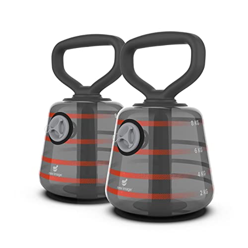 New Image Kettle Bells | Adjustable Kettle bell Set |Water Kettlebell | Exercise Fitness Weight Set | Weight lifting | Core Training | Durable and Strong Design | Strength Training | Ultimate Core and Balance Workout | Double - Upto 16kg