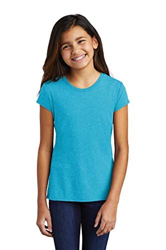 District Girls Perfect Tri Tee DT130YG S Turquoise Frost