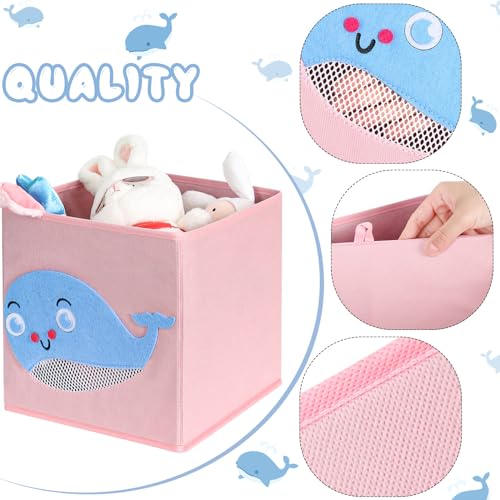 Lifenite stoffboxen kinder 3er-Set, faltbare Tier Aufbewahrungsbox, StoffspielzeugAufbewahrungsbox, aufstellbare Aufbewahrungsbox, für Wohnzimmer, Kinderzimmer, Kindergarten, 27 x 27 x 27 cm