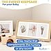 Bubzi Co Baby Handprint Kit & Footprint Photo Frame for Newborn Girls and Boys, Unique Baby Shower Gifts Set for Registry, Memorable Keepsake Decorations for Room Wall or Nursery Decor (Natural Wood)