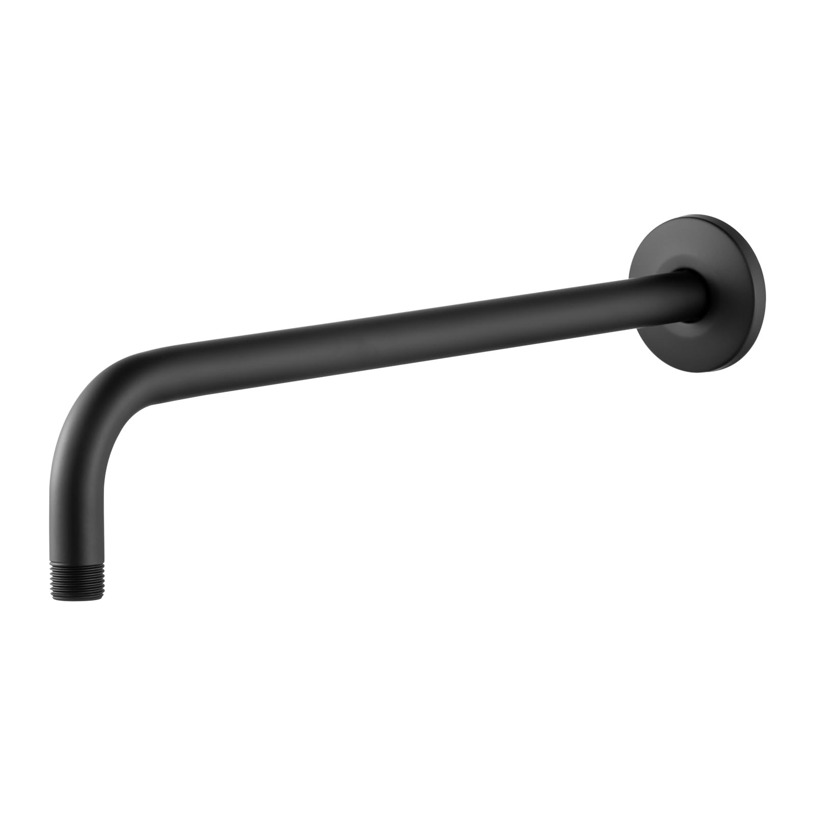 OFFO Shower Arm with Flange, 10 in Wall Mount Replacement Angle Shower Head Arm Wall-Mounted for Fixed Shower Head & Handheld Showerhead, Matte Black — view 26