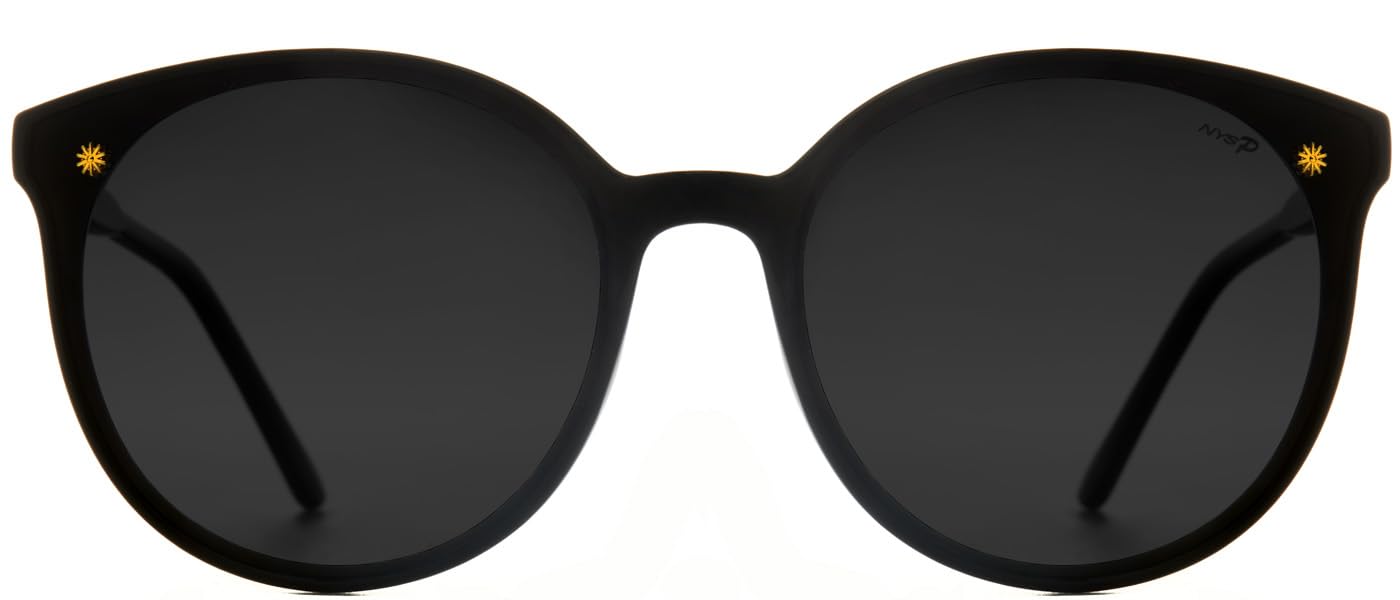 NYS Collection Polarized: Women’s Oversized Round Sunglasses, Stylish, Lightweight, Comfortable, Durable, 100% UV Protection