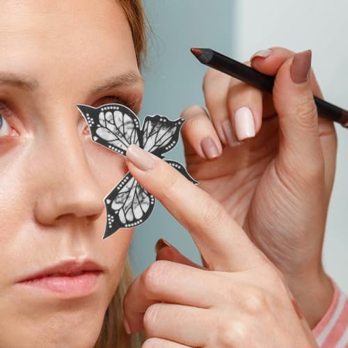 Ipetboom 2pcs Eyeliner Stencil para maquillaje con plantilla flexible miniatura 5