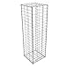Wiltec Gabione 100 x 30 x 30 cm aus Drahtgitter, feuerverzinkter Gabionenzaun, Steinkorb für Gabionenwand, Gabionen Sichtschutz und Gabionen Hochbeet