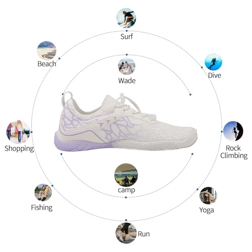 Image of Hike Barefoot Shoes for Womens Men Footwear,Pro Healthy&Non-Slip Water Shoe for Women Men, Wide Toe Running Shoes Boots Sneakers Unisex Designed for Walking,Running&Swimming Yoga, and Water Sports