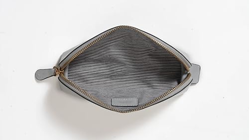 Image of Cockatoo Genuine Leather Pencil Pouch, Accessories holder, Stationery Bag, Zippered Pen Case for Work & Office (Dawn Blue)