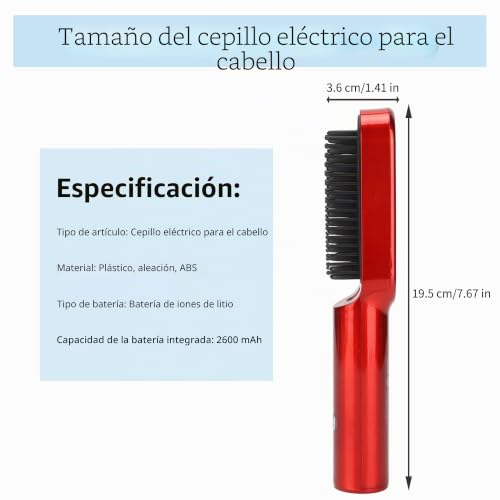 Cepillo eléctrico para el cabello recargable portátil USB duradero 6