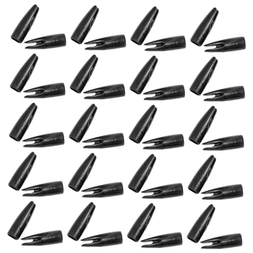 TOBBOMEY 50pcs Nock Tails Arrow Accessories for Hunting Camping Outdoor Activities