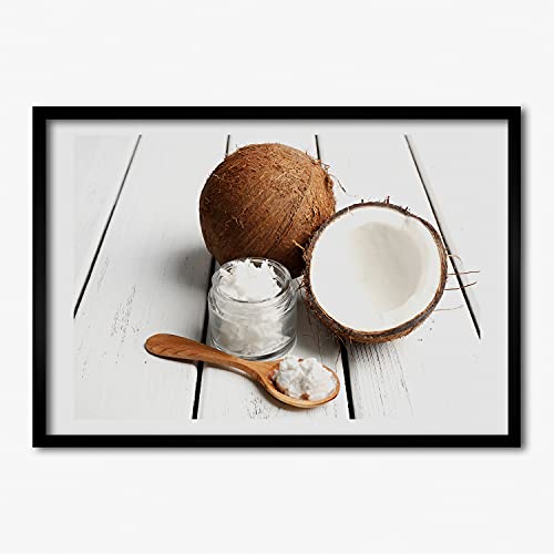 Tableau cadre en bois Tulup 70x50 cm idéal pour sublimer une chambre à coucher zen