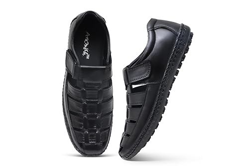 Image of ARAMISH Men,s Genuine Leather Fisherman Sandals