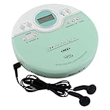 Studebaker SB3703MW Joggable Personal CD/MP3 Player with Audio Book Compatibility, Bookmark Feature and FM PLL Radio - Mint/White