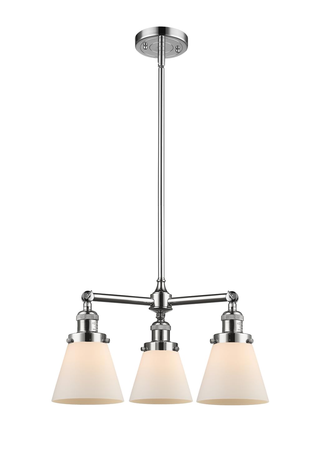Innovations 207-PC-G61-LED 3 Light Vintage Dimmable LED Chandelier