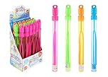 Henbrandt 24 x Large Bubble Swords - 110ml - 32cm - 4 Assorted Colours - Bubble Blower Party Favours Loot Bag Fillers - Kids Summer Toys for Girls and Boys