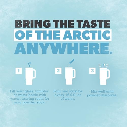 Image of Pure Kick Arctic Variety pack Singles to Go Powdered Drink Mix, Arctic Wave, Arctic Wave Cherry, Arctic Ice, 30 Count Packets