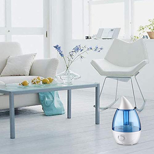 Homeleader Ultrasonic Cool Mist Humidifier, 1.6L Air Humidifiers for Bedroom and Babies, Whisper-Quiet Operation, Automatic Shut-Off and Color-Changing LED Lights - Lasts Up to 11 Hours