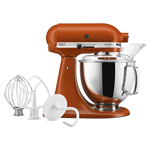 Image of KitchenAid Artisan Series 5 Quart Tilt Head Stand Mixer with Pouring Shield KSM150PS, Scorched Orange