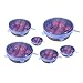 Fliyeong Lot de 6 couvercles extensibles en silicone pour bocaux fraîcheur et conservation des aliments Bleu créatif et utile