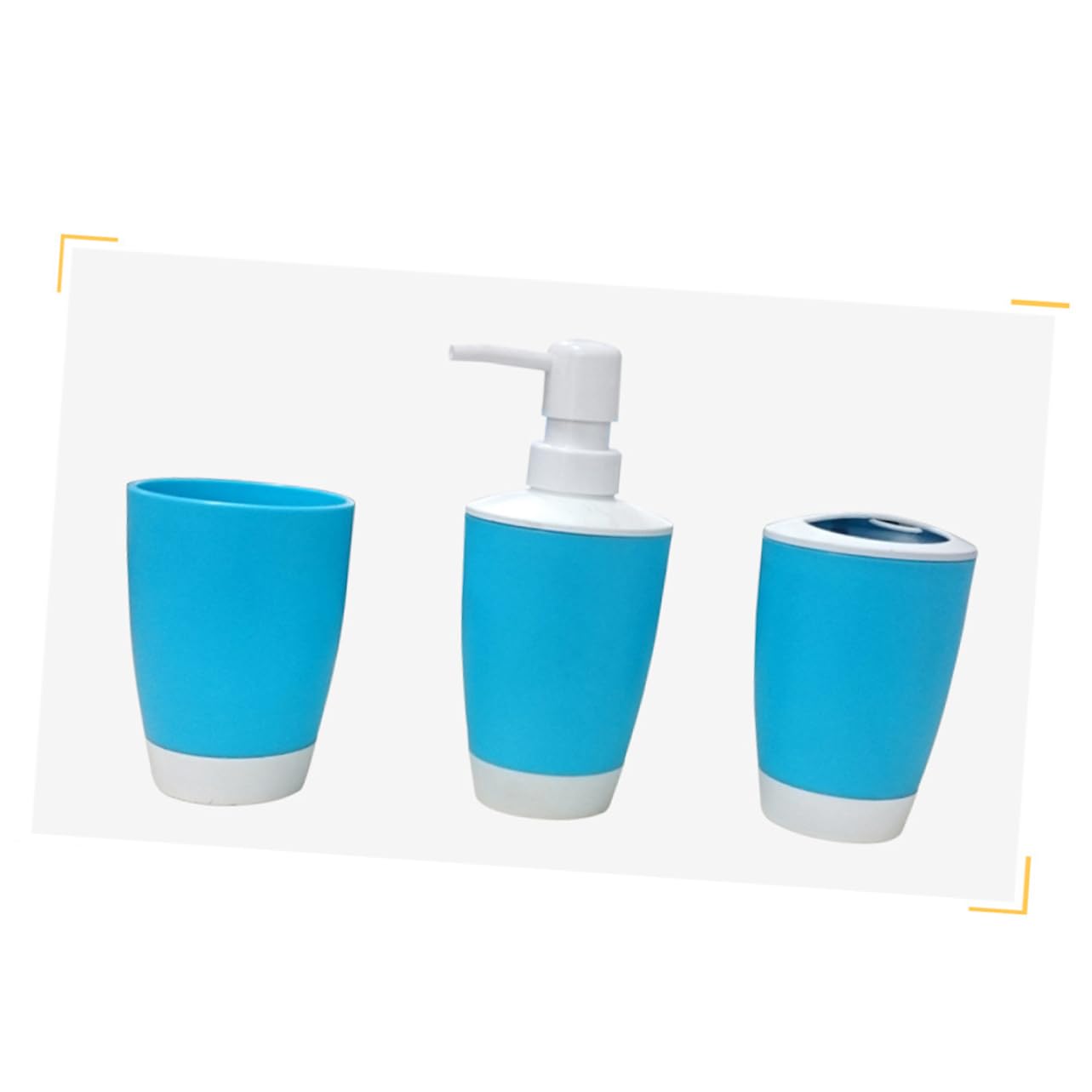 Ensemble D’Accessoires de Salle de Bain 6 Pièces en Plastique Bleu