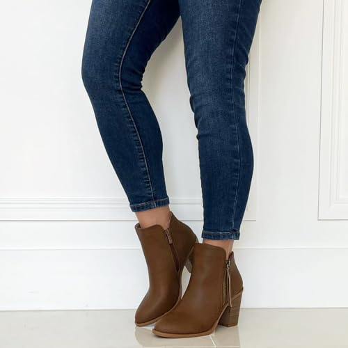 Image of TRENDSUP Women's Fashion Side Zipper Booties