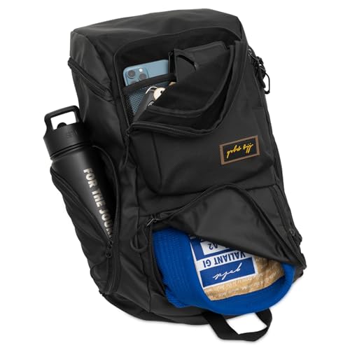 Gold BJJ Mochila de Jiu Jitsu – Bolsa de ginástica resistente com bolso Gi impermeável