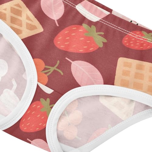 Girls' Underwear Strawberry Toddle Brief Panties 2-8 Years 203007034