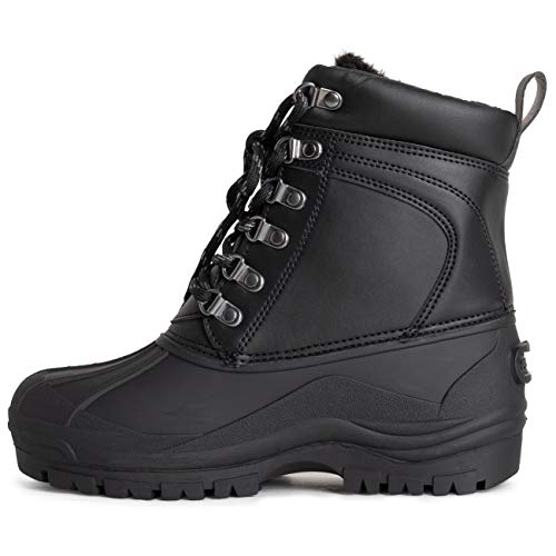 Image of POLAR Mens Muck Lace Up Short Nylon Winter Snow Rain Lace Up Casual Duck Boots