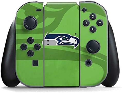 Skinit Decal Gaming Skin Compatible with Nintendo Switch (2017-2021) Joy-Con Controller - Officially Licensed NFL Seattle Seahawks Vintage Design
