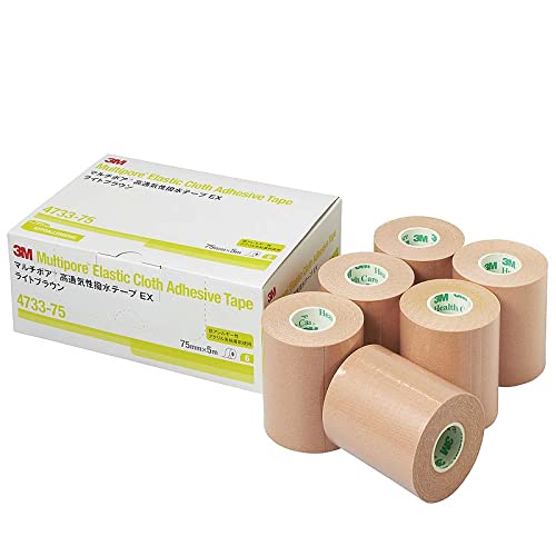 スリーエム マルチポア(TM)高通気性撥水テ-プEX(粘着性伸縮包帯) ライトブラウン 75mm×5m 4733-75