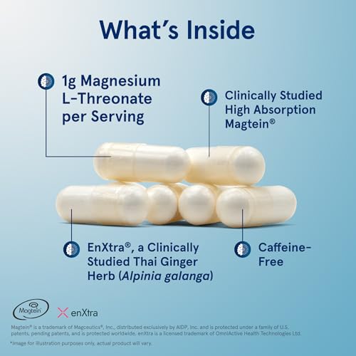 Jarrow Magnesium L-Threonate Brain Supplements, Productivity, 60 Capsules - image 2