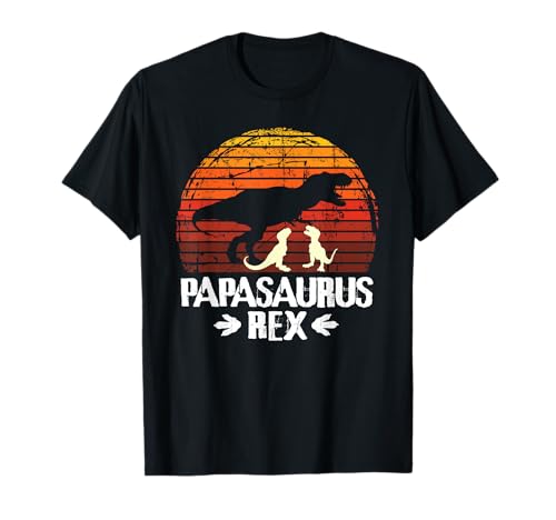 Dino Rex lindo dinosaurio Día del Padre Papasaurus Camiseta