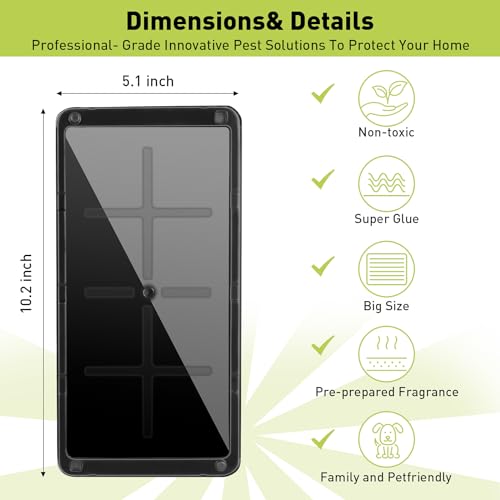 Pelrayt Glue Mouse Traps Indoor for Home, Rat Trap-12 Pack, Large Heavy Duty Glue Traps for Safe Home Pest Control. Pre-Scented, Non-Toxic Sticky Boards for Mice, Rats & More. Easy To Use