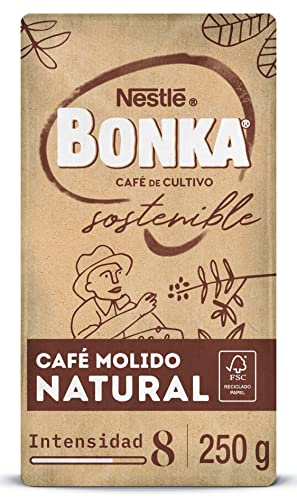 Los 10 mejores cafés en grano Bonka para filtro Bonka Café Tostado Molido Natural, 250 g