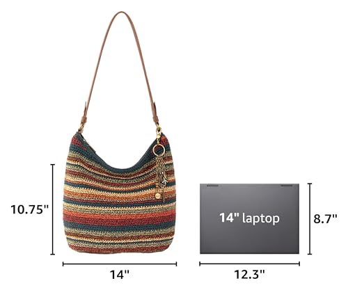 Image of The Sak Sequoia Hobo Bag - Hand Crochet Large Women's Purse for Everyday & Travel - Durable Handbag & Tote With Zipper Pocket