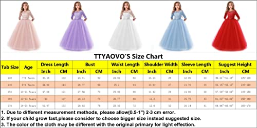 TTYAOVO Girls Embroidery Prom Gowns Luxury Wedding Birthday Party Princess Long Dress4