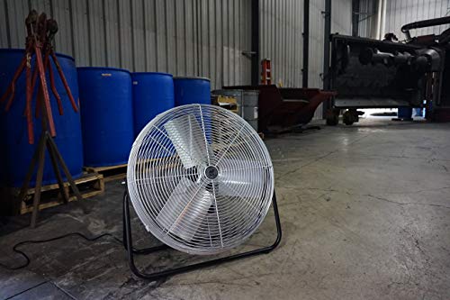 Tpi Corporation F24-Te Industrial Workstation Floor Fan, Single Phase, 24" Diameter, 120 Volt #TOP2