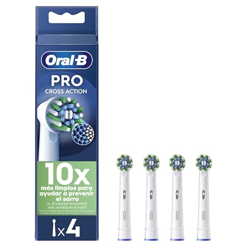 Oral-B Pro Cross Action Brossettes pour Brosse à dents électriques, Pack De 4 Unités