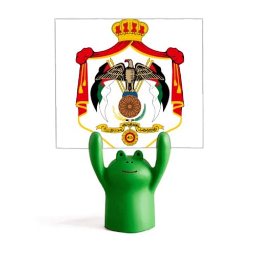 Porte-mémo grenouille avec emblème national, cadeau original de bureau