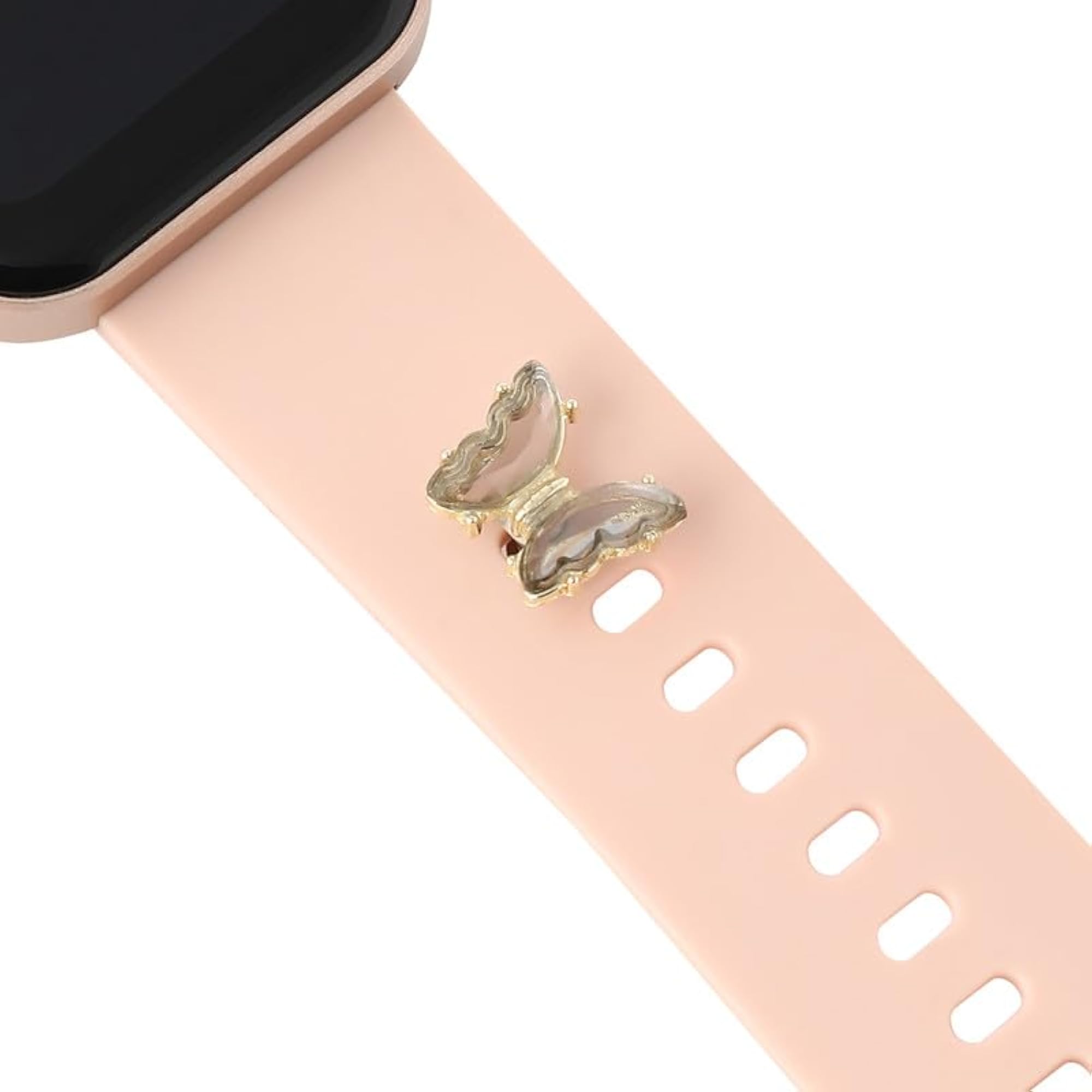 Women's Black Butterfly Watch Charm, Gold Colour