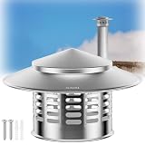 sombrerete de chimeneacero inoxidable 304 escape tapa, redondo sombrerete de chimenea, resistente un la intemperie Chimenea tapas antilluvia chimenea sombreretes de chimenea para exterior, Exterior