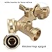 Jeanoko Brass Y Type Hose Splitter with Good Sealing for Irrigating Plants Washing Cars, Water Pressure, 2-Way Garden Water Distributor for All Standard 3/4(NPT) Hoses