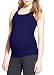 Cloya Maternity Long Racerback Tank Top (S, Navy)