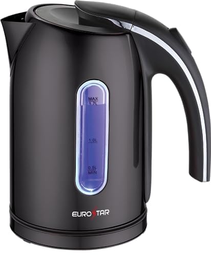Pava eléctrica de acero inoxidable 1.7 L Eurostar negra miniatura 4