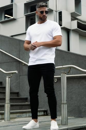 GINGTTO Men's Ripped Jeans Slim Fit Skinny Stretch Jeans Pants - Image 4