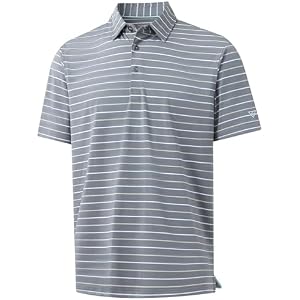 M MAELREG Golf Shirts for Men Short Sleeve Dry Fit Striped Performance Lightweight Moisture Wicking Collared Casual Golf Polo