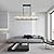 Lanhall 5-Light Modern Crystal Chandelier Luxury Black Dining Room Light Fixture Over Table Rectangle Farmhouse Hanging Pendant Lighting for Living Room, Kitchen Island Ceiling Lights