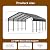12x20 FT Heavy Duty Metal Carport, All-Weather Outdoor Vehicle Shelter with Steel Roof & Reinforced Frame, Permanent Car Canopy for Trucks, SUVs, Boats & Garden Storage, Gray