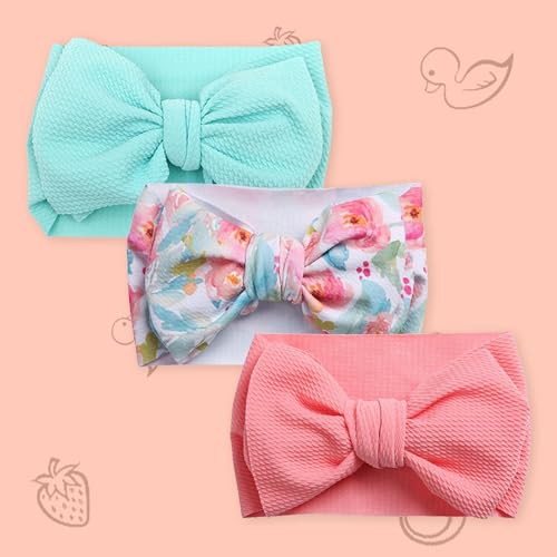 Image of POLKA TOTS Baby Hairbands for Kids Girl | Cute Stretchable Hair Bands for Baby Girls | Kids Hair Accessories | Elastic Infant Hairband | Toddler Hair Clips (Pack of 3)